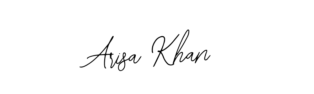 How to make Arisa Khan name signature. Use Bearetta-2O07w style for creating short signs online. This is the latest handwritten sign. Arisa Khan signature style 12 images and pictures png