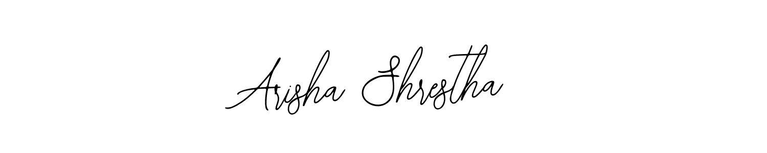 How to make Arisha Shrestha name signature. Use Bearetta-2O07w style for creating short signs online. This is the latest handwritten sign. Arisha Shrestha signature style 12 images and pictures png