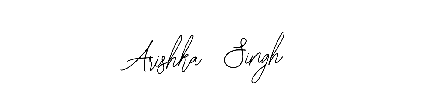 Also You can easily find your signature by using the search form. We will create Arishka  Singh name handwritten signature images for you free of cost using Bearetta-2O07w sign style. Arishka  Singh signature style 12 images and pictures png