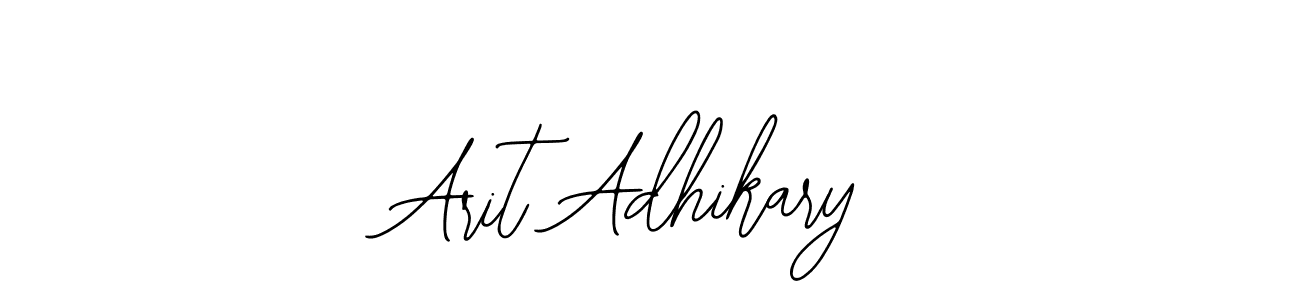 The best way (Bearetta-2O07w) to make a short signature is to pick only two or three words in your name. The name Arit Adhikary include a total of six letters. For converting this name. Arit Adhikary signature style 12 images and pictures png