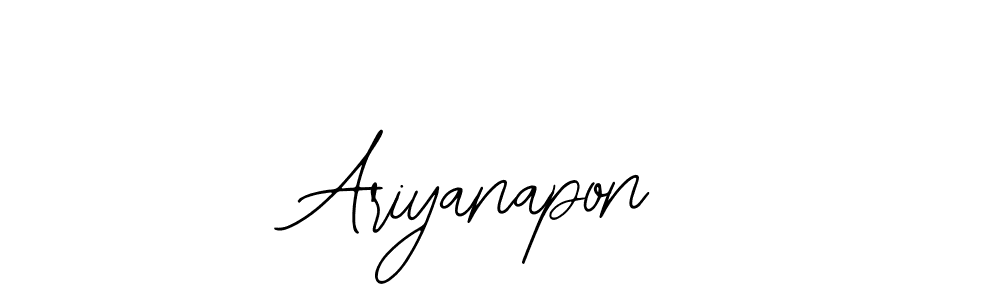 The best way (Bearetta-2O07w) to make a short signature is to pick only two or three words in your name. The name Ariyanapon include a total of six letters. For converting this name. Ariyanapon signature style 12 images and pictures png