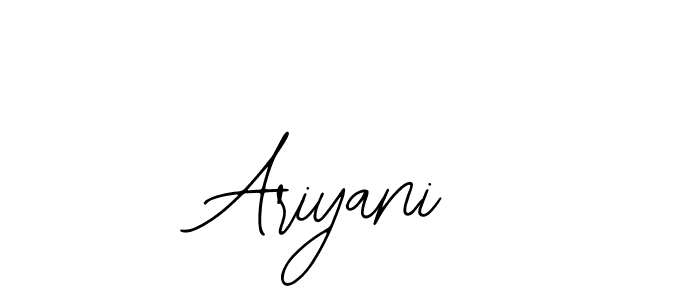 Use a signature maker to create a handwritten signature online. With this signature software, you can design (Bearetta-2O07w) your own signature for name Ariyani. Ariyani signature style 12 images and pictures png