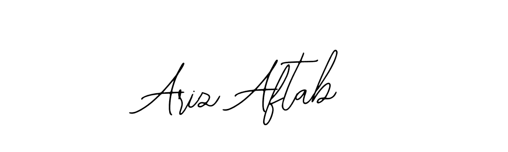 You should practise on your own different ways (Bearetta-2O07w) to write your name (Ariz Aftab) in signature. don't let someone else do it for you. Ariz Aftab signature style 12 images and pictures png