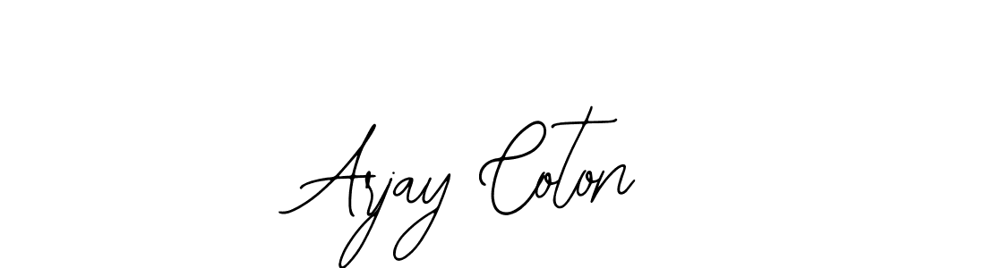 Also You can easily find your signature by using the search form. We will create Arjay Coton name handwritten signature images for you free of cost using Bearetta-2O07w sign style. Arjay Coton signature style 12 images and pictures png