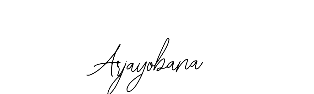 How to make Arjayobana name signature. Use Bearetta-2O07w style for creating short signs online. This is the latest handwritten sign. Arjayobana signature style 12 images and pictures png