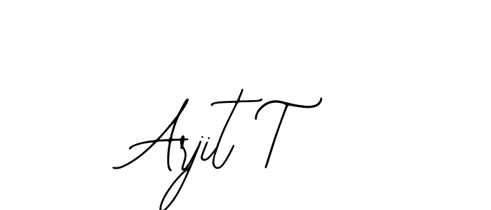 Also we have Arjit T name is the best signature style. Create professional handwritten signature collection using Bearetta-2O07w autograph style. Arjit T signature style 12 images and pictures png