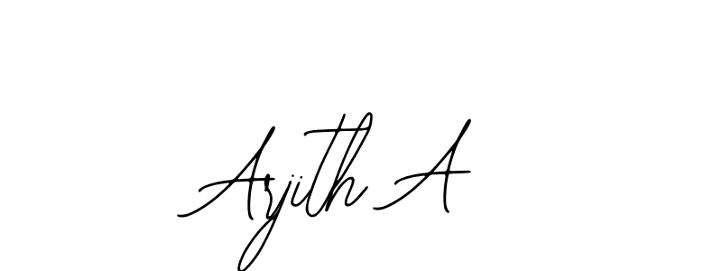 if you are searching for the best signature style for your name Arjith A. so please give up your signature search. here we have designed multiple signature styles  using Bearetta-2O07w. Arjith A signature style 12 images and pictures png