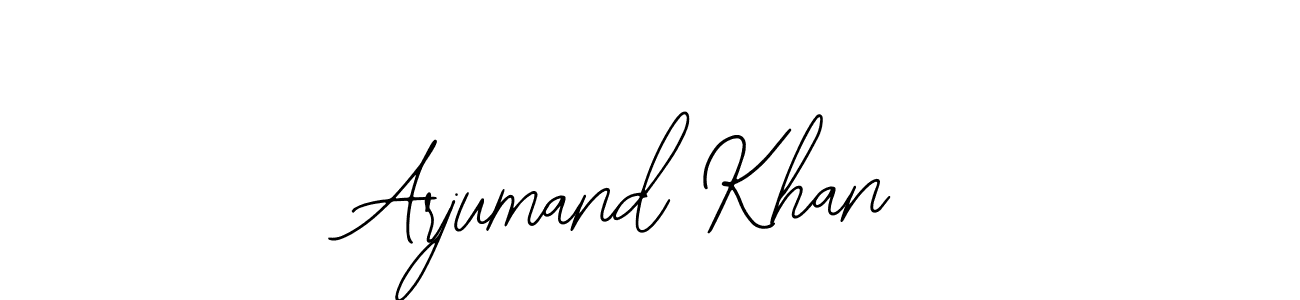 Also we have Arjumand Khan name is the best signature style. Create professional handwritten signature collection using Bearetta-2O07w autograph style. Arjumand Khan signature style 12 images and pictures png