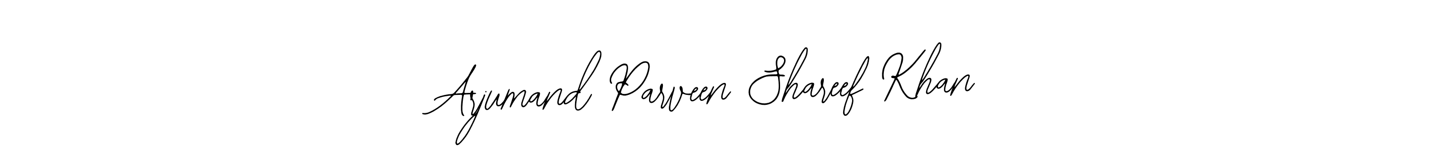 Make a beautiful signature design for name Arjumand Parveen Shareef Khan. Use this online signature maker to create a handwritten signature for free. Arjumand Parveen Shareef Khan signature style 12 images and pictures png