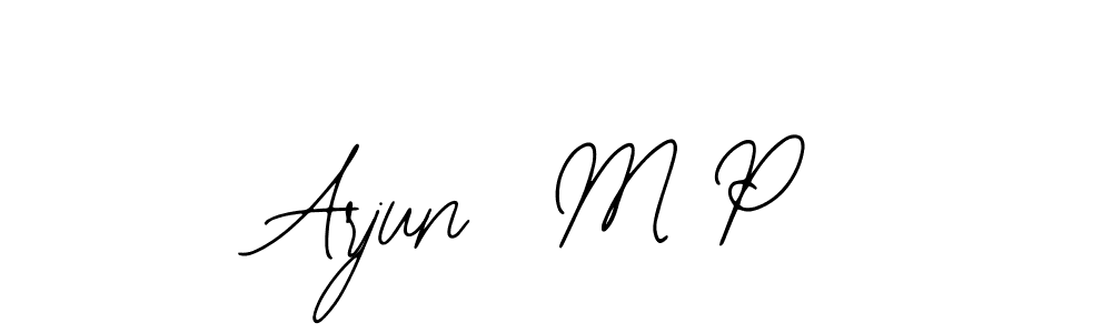 You should practise on your own different ways (Bearetta-2O07w) to write your name (Arjun  M P) in signature. don't let someone else do it for you. Arjun  M P signature style 12 images and pictures png