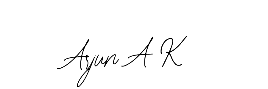 You should practise on your own different ways (Bearetta-2O07w) to write your name (Arjun A K) in signature. don't let someone else do it for you. Arjun A K signature style 12 images and pictures png