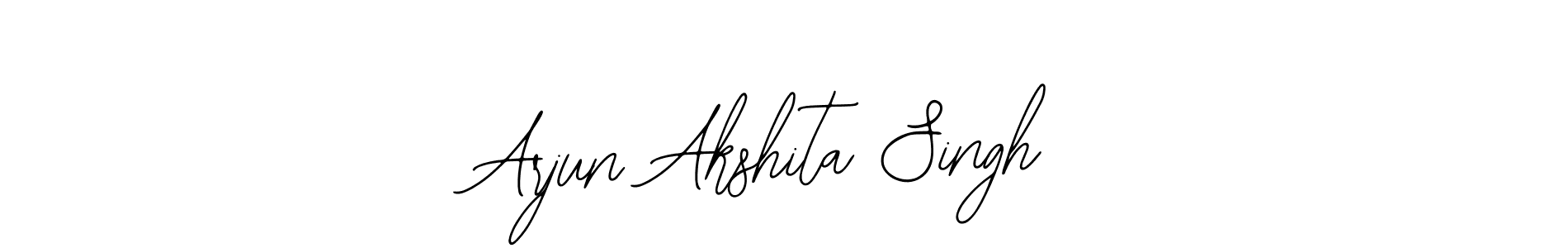 The best way (Bearetta-2O07w) to make a short signature is to pick only two or three words in your name. The name Arjun Akshita Singh include a total of six letters. For converting this name. Arjun Akshita Singh signature style 12 images and pictures png