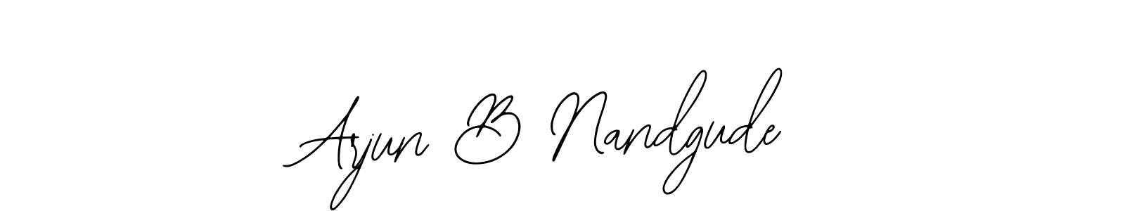 You should practise on your own different ways (Bearetta-2O07w) to write your name (Arjun B Nandgude) in signature. don't let someone else do it for you. Arjun B Nandgude signature style 12 images and pictures png