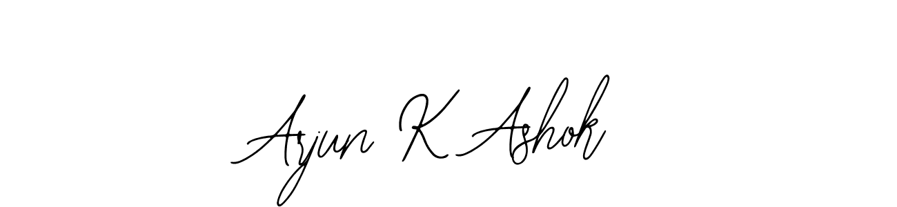 Bearetta-2O07w is a professional signature style that is perfect for those who want to add a touch of class to their signature. It is also a great choice for those who want to make their signature more unique. Get Arjun K Ashok name to fancy signature for free. Arjun K Ashok signature style 12 images and pictures png