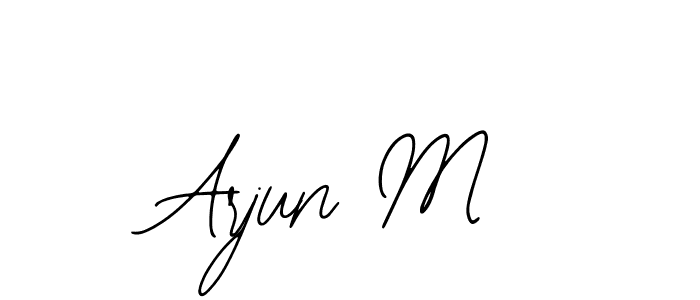 You should practise on your own different ways (Bearetta-2O07w) to write your name (Arjun M) in signature. don't let someone else do it for you. Arjun M signature style 12 images and pictures png