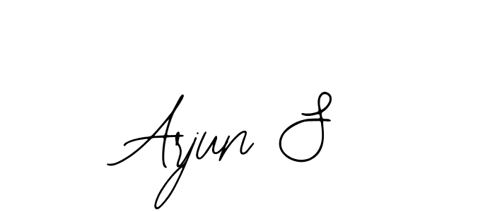 You should practise on your own different ways (Bearetta-2O07w) to write your name (Arjun S) in signature. don't let someone else do it for you. Arjun S signature style 12 images and pictures png