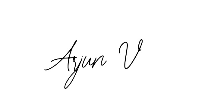 You should practise on your own different ways (Bearetta-2O07w) to write your name (Arjun V) in signature. don't let someone else do it for you. Arjun V signature style 12 images and pictures png