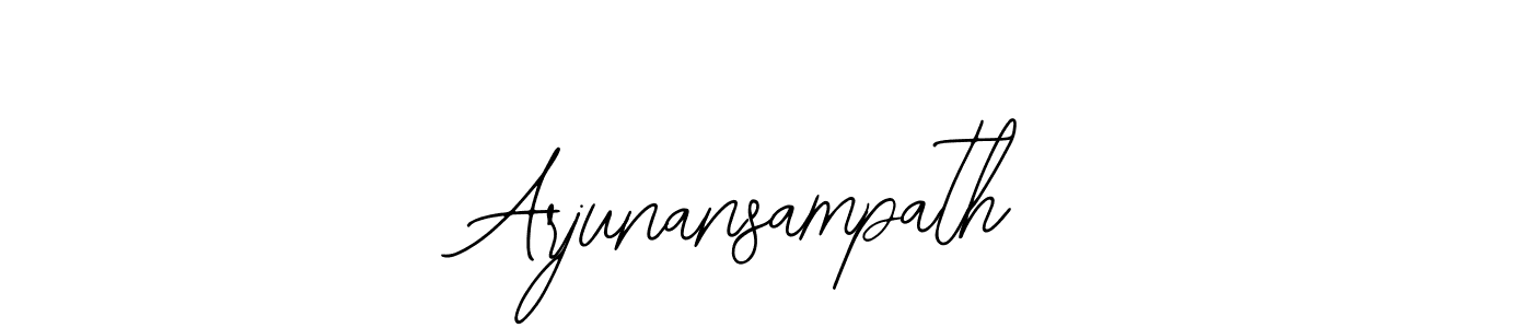 How to make Arjunansampath name signature. Use Bearetta-2O07w style for creating short signs online. This is the latest handwritten sign. Arjunansampath signature style 12 images and pictures png