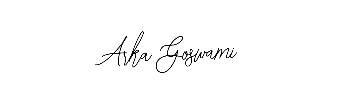 How to make Arka Goswami name signature. Use Bearetta-2O07w style for creating short signs online. This is the latest handwritten sign. Arka Goswami signature style 12 images and pictures png