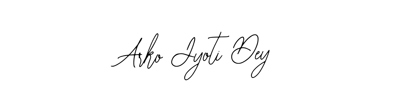 How to make Arko Jyoti Dey name signature. Use Bearetta-2O07w style for creating short signs online. This is the latest handwritten sign. Arko Jyoti Dey signature style 12 images and pictures png