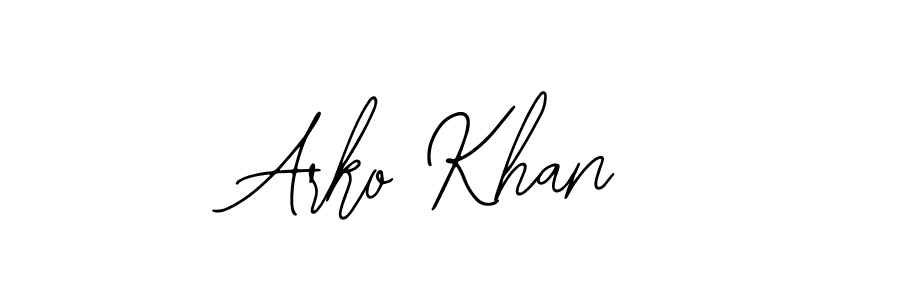 Bearetta-2O07w is a professional signature style that is perfect for those who want to add a touch of class to their signature. It is also a great choice for those who want to make their signature more unique. Get Arko Khan name to fancy signature for free. Arko Khan signature style 12 images and pictures png