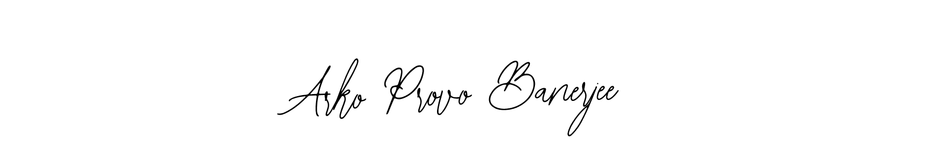Bearetta-2O07w is a professional signature style that is perfect for those who want to add a touch of class to their signature. It is also a great choice for those who want to make their signature more unique. Get Arko Provo Banerjee name to fancy signature for free. Arko Provo Banerjee signature style 12 images and pictures png