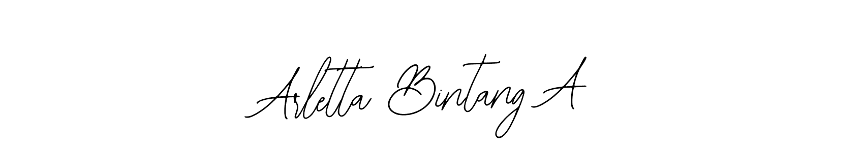 if you are searching for the best signature style for your name Arletta Bintang A. so please give up your signature search. here we have designed multiple signature styles  using Bearetta-2O07w. Arletta Bintang A signature style 12 images and pictures png