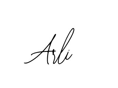 How to make Arli name signature. Use Bearetta-2O07w style for creating short signs online. This is the latest handwritten sign. Arli signature style 12 images and pictures png