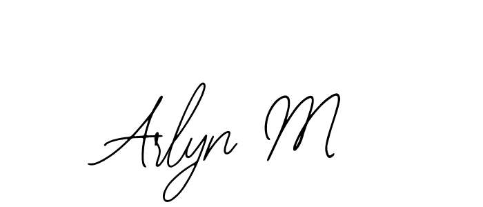 How to make Arlyn M name signature. Use Bearetta-2O07w style for creating short signs online. This is the latest handwritten sign. Arlyn M signature style 12 images and pictures png