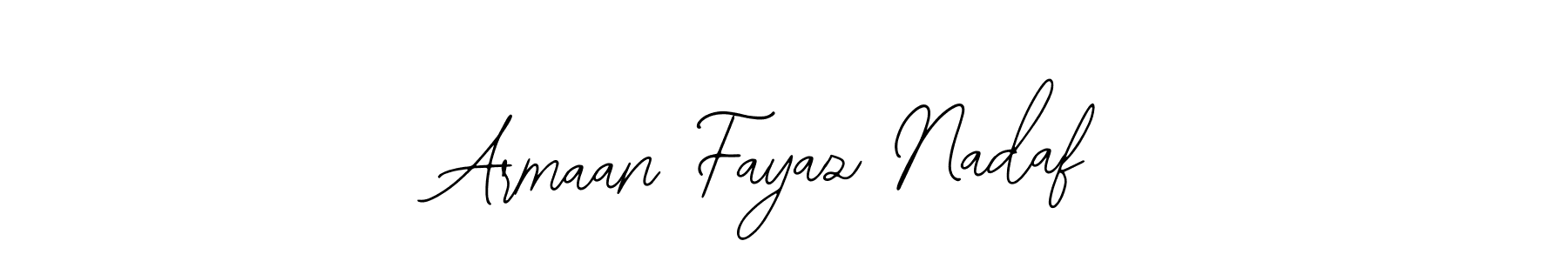 Use a signature maker to create a handwritten signature online. With this signature software, you can design (Bearetta-2O07w) your own signature for name Armaan Fayaz Nadaf. Armaan Fayaz Nadaf signature style 12 images and pictures png
