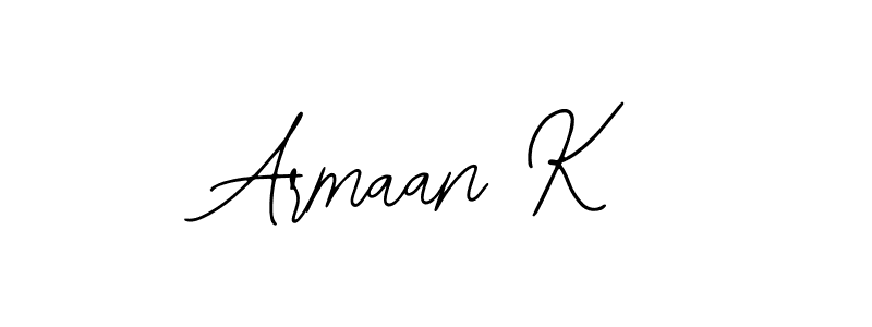 The best way (Bearetta-2O07w) to make a short signature is to pick only two or three words in your name. The name Armaan K include a total of six letters. For converting this name. Armaan K signature style 12 images and pictures png