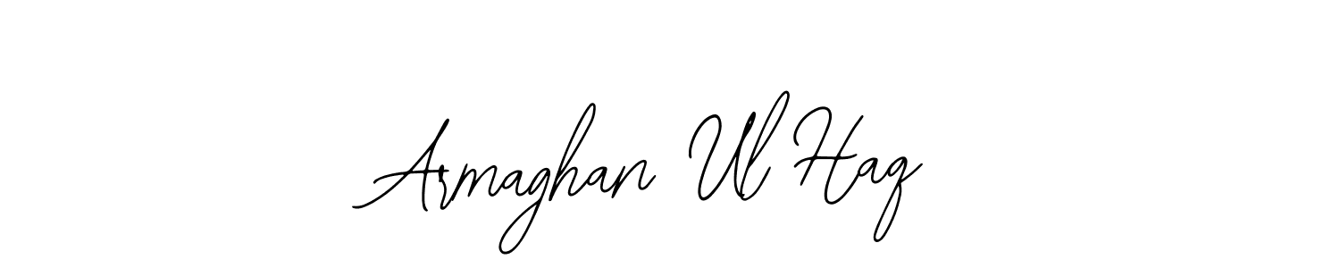 Use a signature maker to create a handwritten signature online. With this signature software, you can design (Bearetta-2O07w) your own signature for name Armaghan Ul Haq. Armaghan Ul Haq signature style 12 images and pictures png