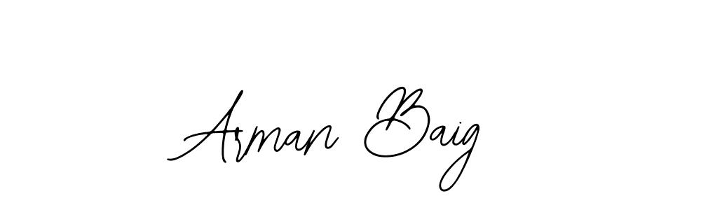 Use a signature maker to create a handwritten signature online. With this signature software, you can design (Bearetta-2O07w) your own signature for name Arman Baig. Arman Baig signature style 12 images and pictures png