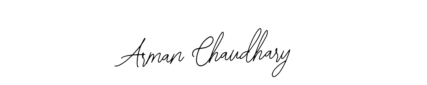 How to make Arman Chaudhary name signature. Use Bearetta-2O07w style for creating short signs online. This is the latest handwritten sign. Arman Chaudhary signature style 12 images and pictures png