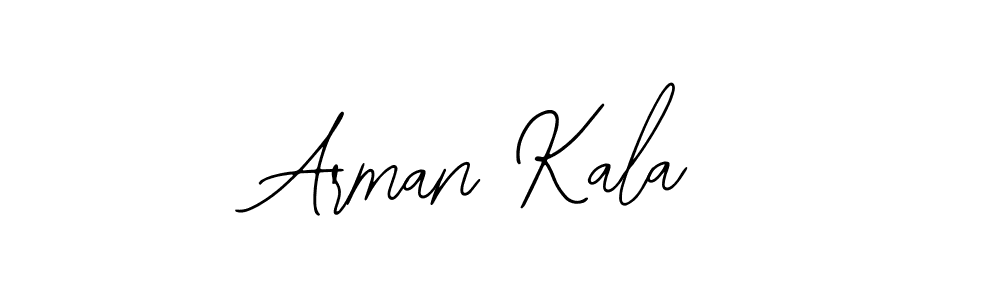 Use a signature maker to create a handwritten signature online. With this signature software, you can design (Bearetta-2O07w) your own signature for name Arman Kala. Arman Kala signature style 12 images and pictures png