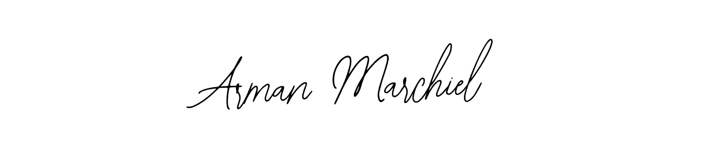 if you are searching for the best signature style for your name Arman Marchiel. so please give up your signature search. here we have designed multiple signature styles  using Bearetta-2O07w. Arman Marchiel signature style 12 images and pictures png