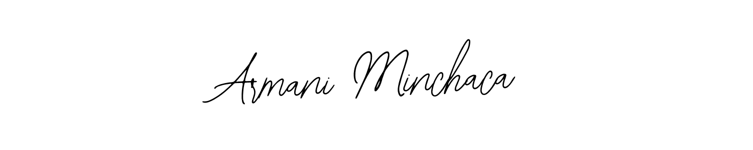 Use a signature maker to create a handwritten signature online. With this signature software, you can design (Bearetta-2O07w) your own signature for name Armani Minchaca. Armani Minchaca signature style 12 images and pictures png