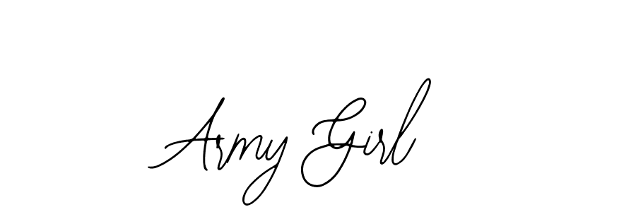 Design your own signature with our free online signature maker. With this signature software, you can create a handwritten (Bearetta-2O07w) signature for name Army Girl. Army Girl signature style 12 images and pictures png