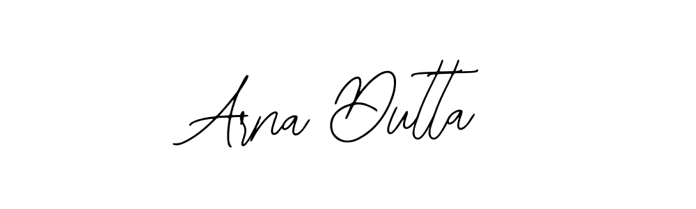 How to make Arna Dutta name signature. Use Bearetta-2O07w style for creating short signs online. This is the latest handwritten sign. Arna Dutta signature style 12 images and pictures png