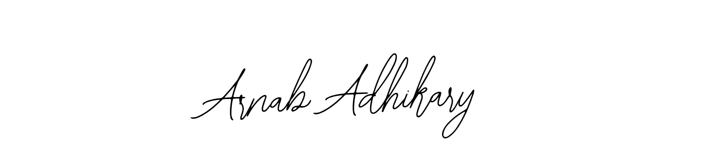 How to make Arnab Adhikary name signature. Use Bearetta-2O07w style for creating short signs online. This is the latest handwritten sign. Arnab Adhikary signature style 12 images and pictures png