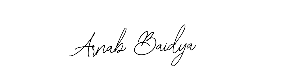 Use a signature maker to create a handwritten signature online. With this signature software, you can design (Bearetta-2O07w) your own signature for name Arnab Baidya. Arnab Baidya signature style 12 images and pictures png