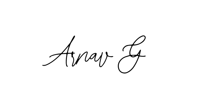 Also we have Arnav G name is the best signature style. Create professional handwritten signature collection using Bearetta-2O07w autograph style. Arnav G signature style 12 images and pictures png