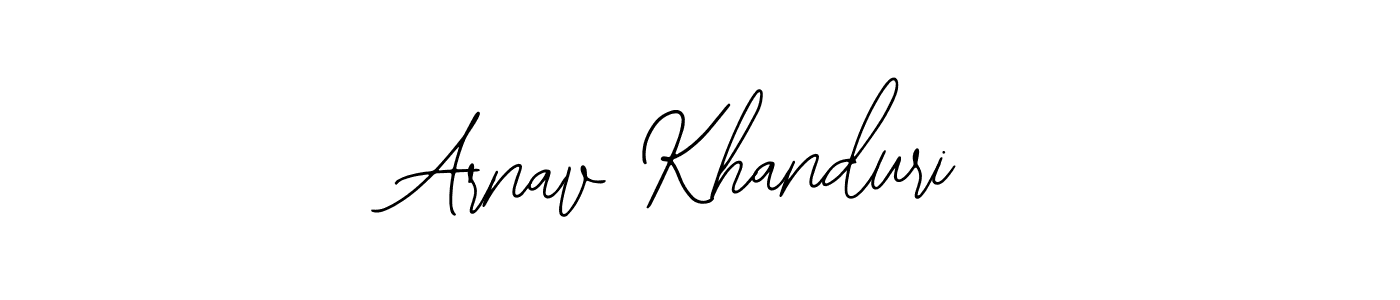 How to make Arnav Khanduri name signature. Use Bearetta-2O07w style for creating short signs online. This is the latest handwritten sign. Arnav Khanduri signature style 12 images and pictures png