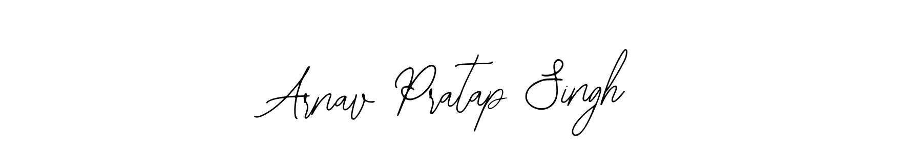 How to make Arnav Pratap Singh name signature. Use Bearetta-2O07w style for creating short signs online. This is the latest handwritten sign. Arnav Pratap Singh signature style 12 images and pictures png