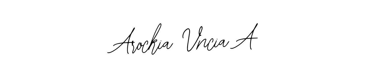 Make a beautiful signature design for name Arockia Vncia A. Use this online signature maker to create a handwritten signature for free. Arockia Vncia A signature style 12 images and pictures png