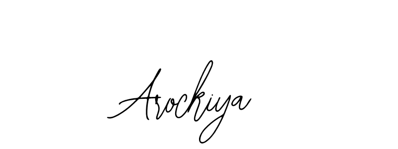 How to make Arockiya name signature. Use Bearetta-2O07w style for creating short signs online. This is the latest handwritten sign. Arockiya signature style 12 images and pictures png