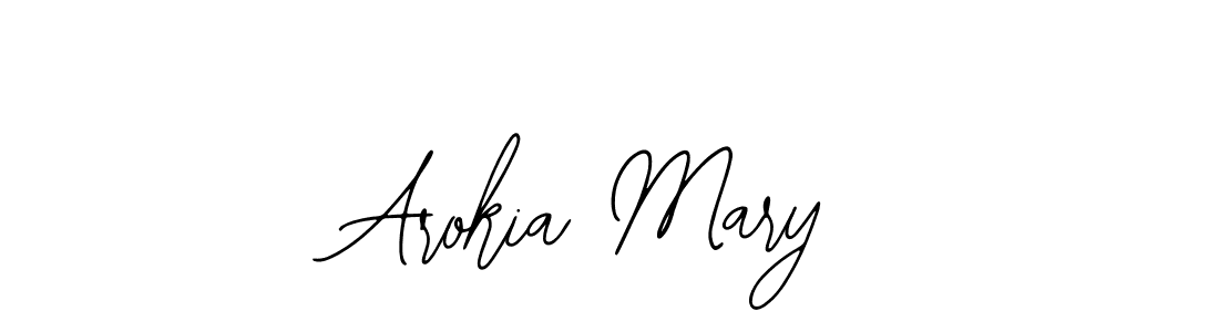 How to make Arokia Mary name signature. Use Bearetta-2O07w style for creating short signs online. This is the latest handwritten sign. Arokia Mary signature style 12 images and pictures png