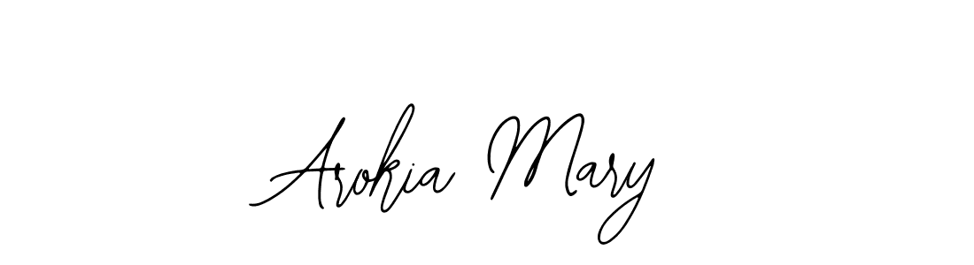 How to make Arokia Mary name signature. Use Bearetta-2O07w style for creating short signs online. This is the latest handwritten sign. Arokia Mary signature style 12 images and pictures png