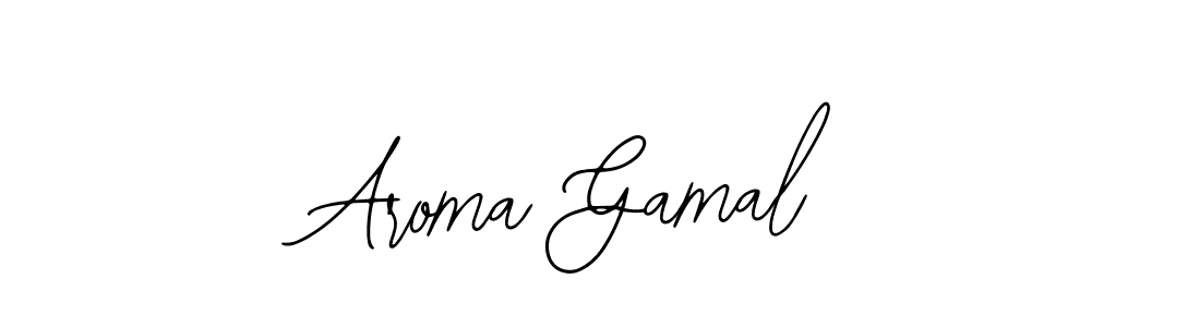 Similarly Bearetta-2O07w is the best handwritten signature design. Signature creator online .You can use it as an online autograph creator for name Aroma Gamal. Aroma Gamal signature style 12 images and pictures png