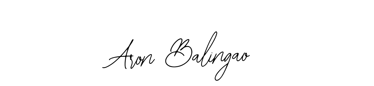 Make a beautiful signature design for name Aron Balingao. With this signature (Bearetta-2O07w) style, you can create a handwritten signature for free. Aron Balingao signature style 12 images and pictures png